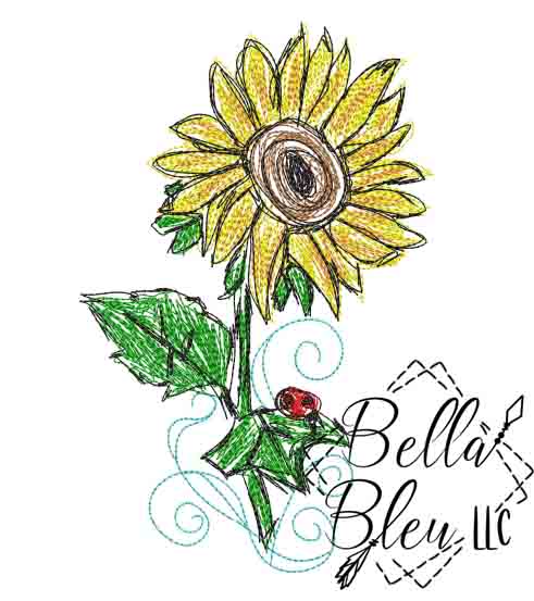 Sunflower Scribble 8