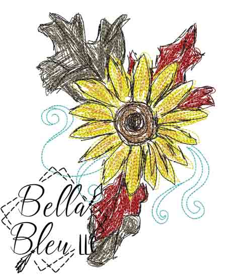 Sunflower Scribble 9
