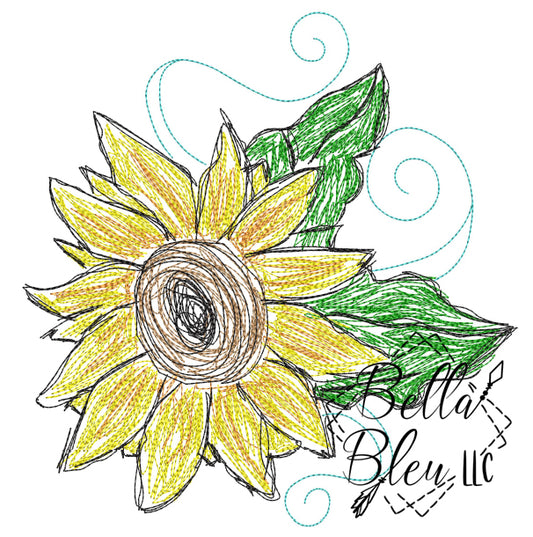 Sunflower Scribble 1