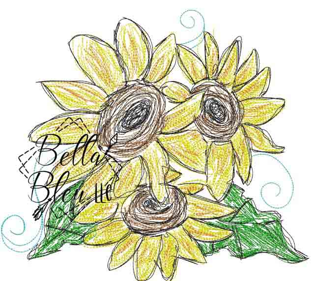Sunflower Scribble 2