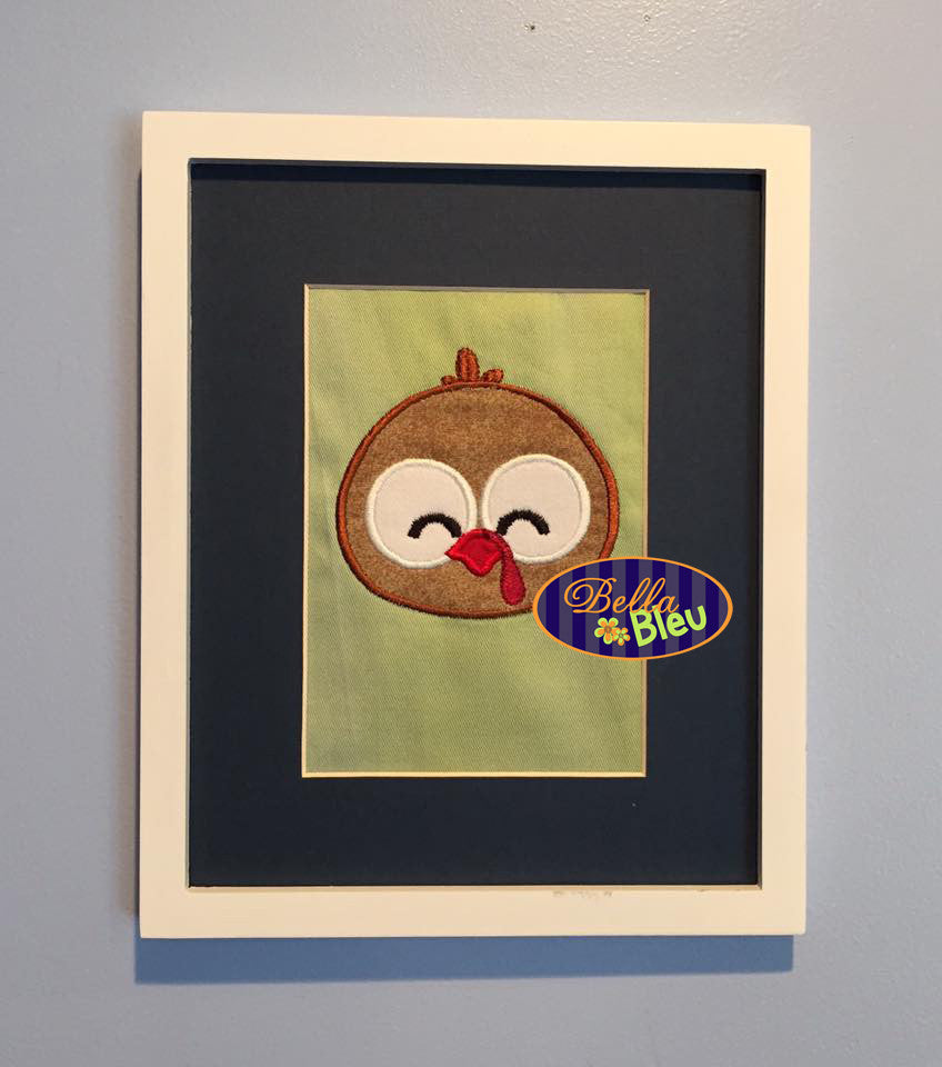 Turkey Face Applique Machine Embroidery design