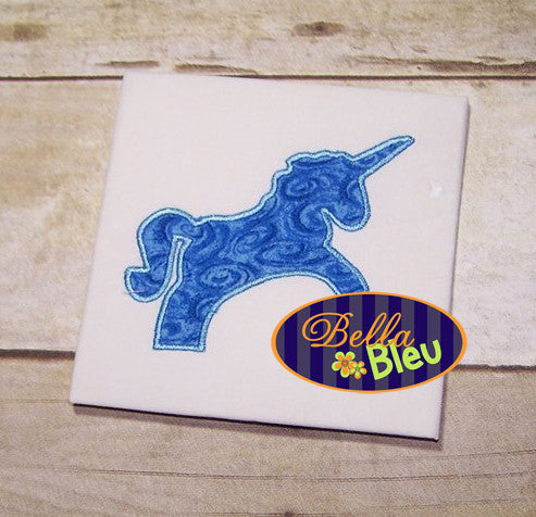 Unicorn silhouette Machine Applique Embroidery Design