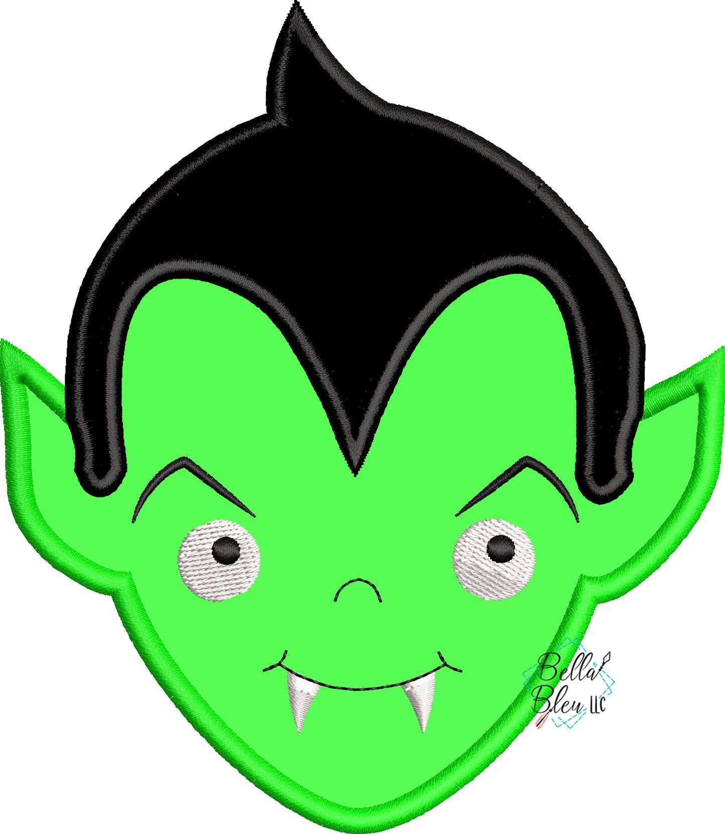Halloween Vampire Face machine applique embroidery design