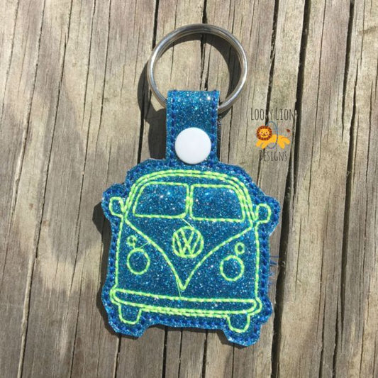 ITH Key Fob VW Van Bus Filled and Outline