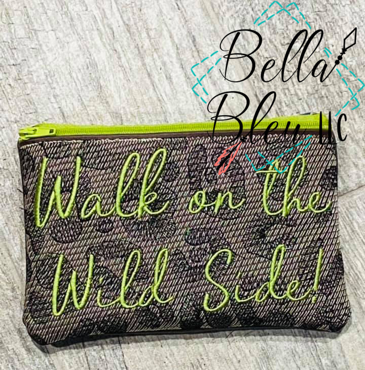 ITH Leopard Sketchy Print Zipper bag wallet