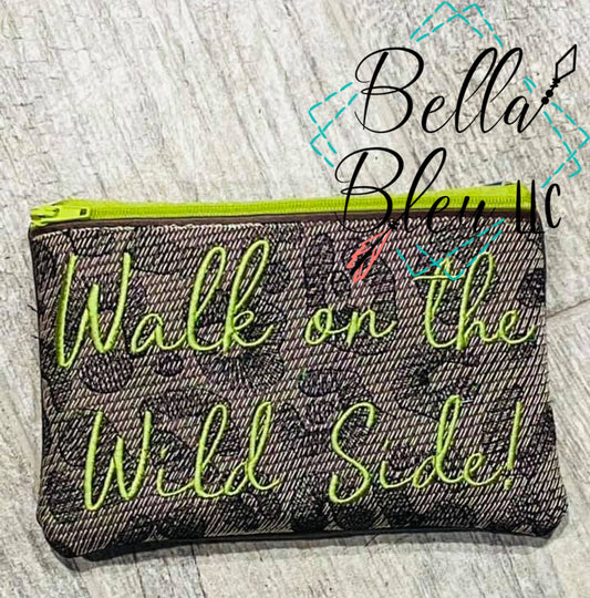 ITH Leopard Sketchy Print Zipper bag wallet